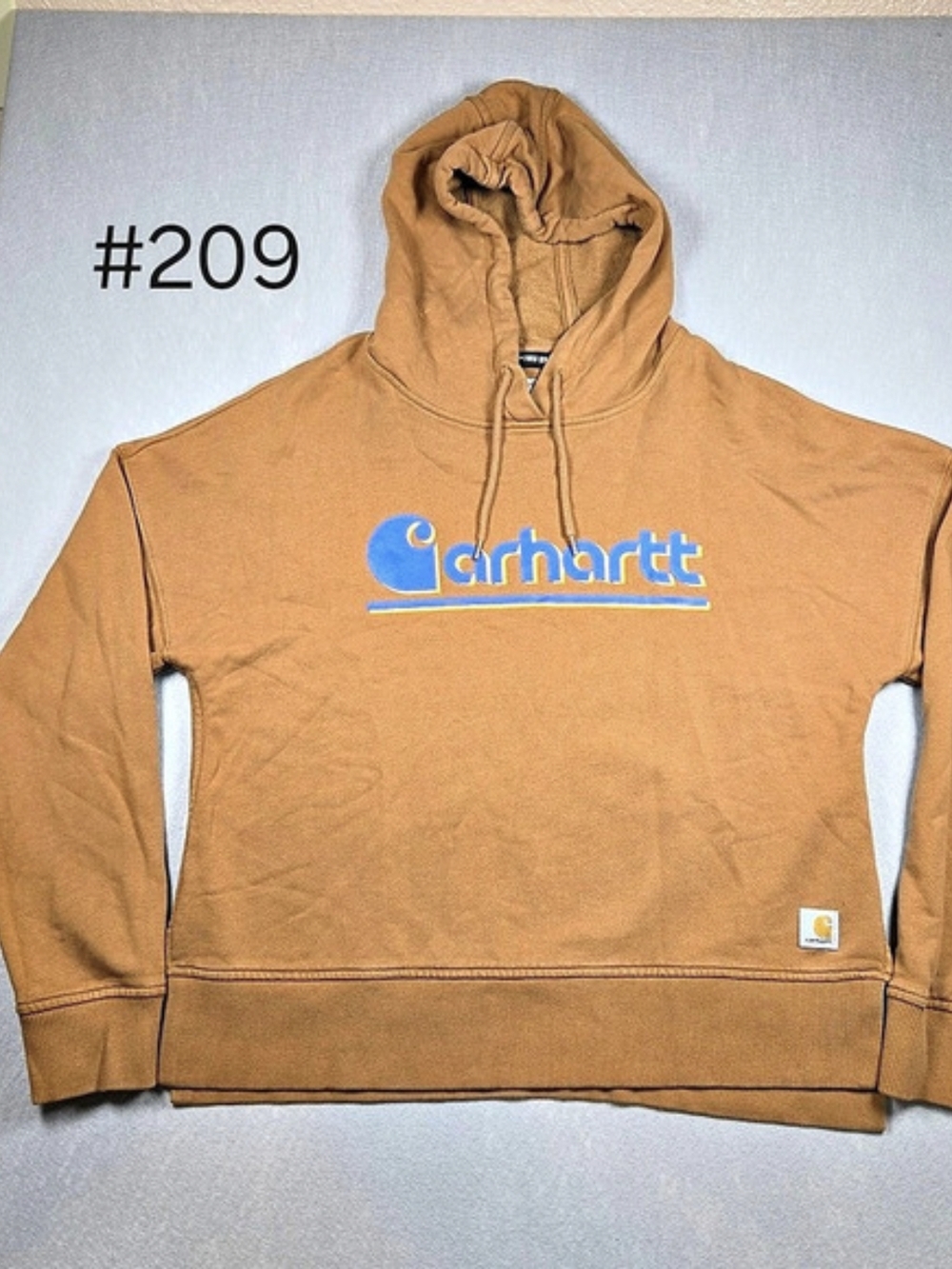 Carhartt T518 Loose Fit Hoodie Brown Size Medium Like New